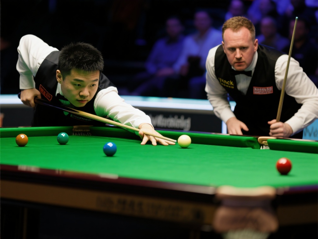 赵心童强势领跑斯诺克世锦赛1／4决赛