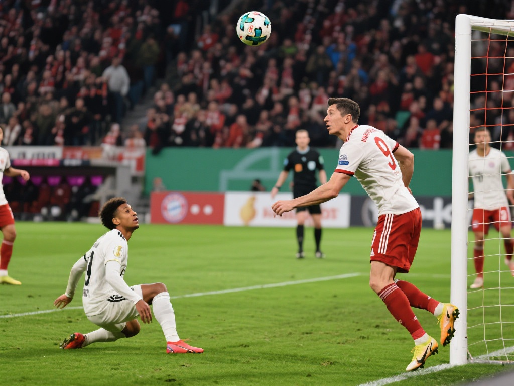 费尔明头球助攻，莱万绝妙勾射斩获精彩进球